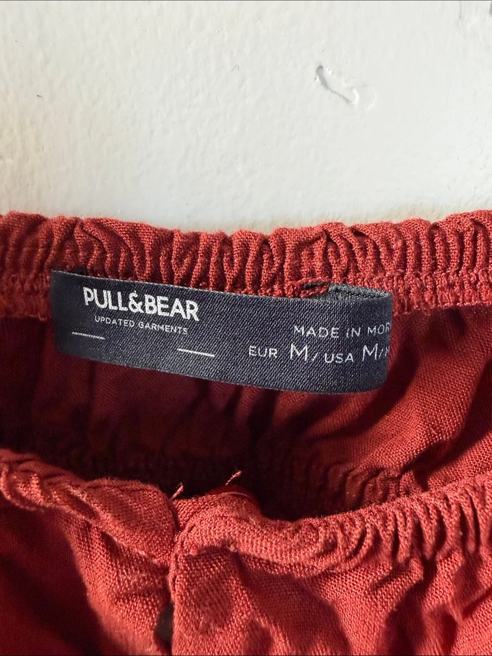 Pull&Bear Brick Red Smocked Sundress